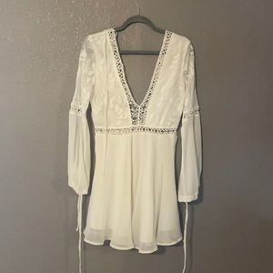 White dress perfect for wedding season!